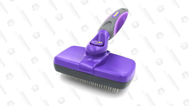 The Hertzko Self Cleaning Slicker Brush works for pets who have a tough undercoat and can help heavy shedders during peak seasons.